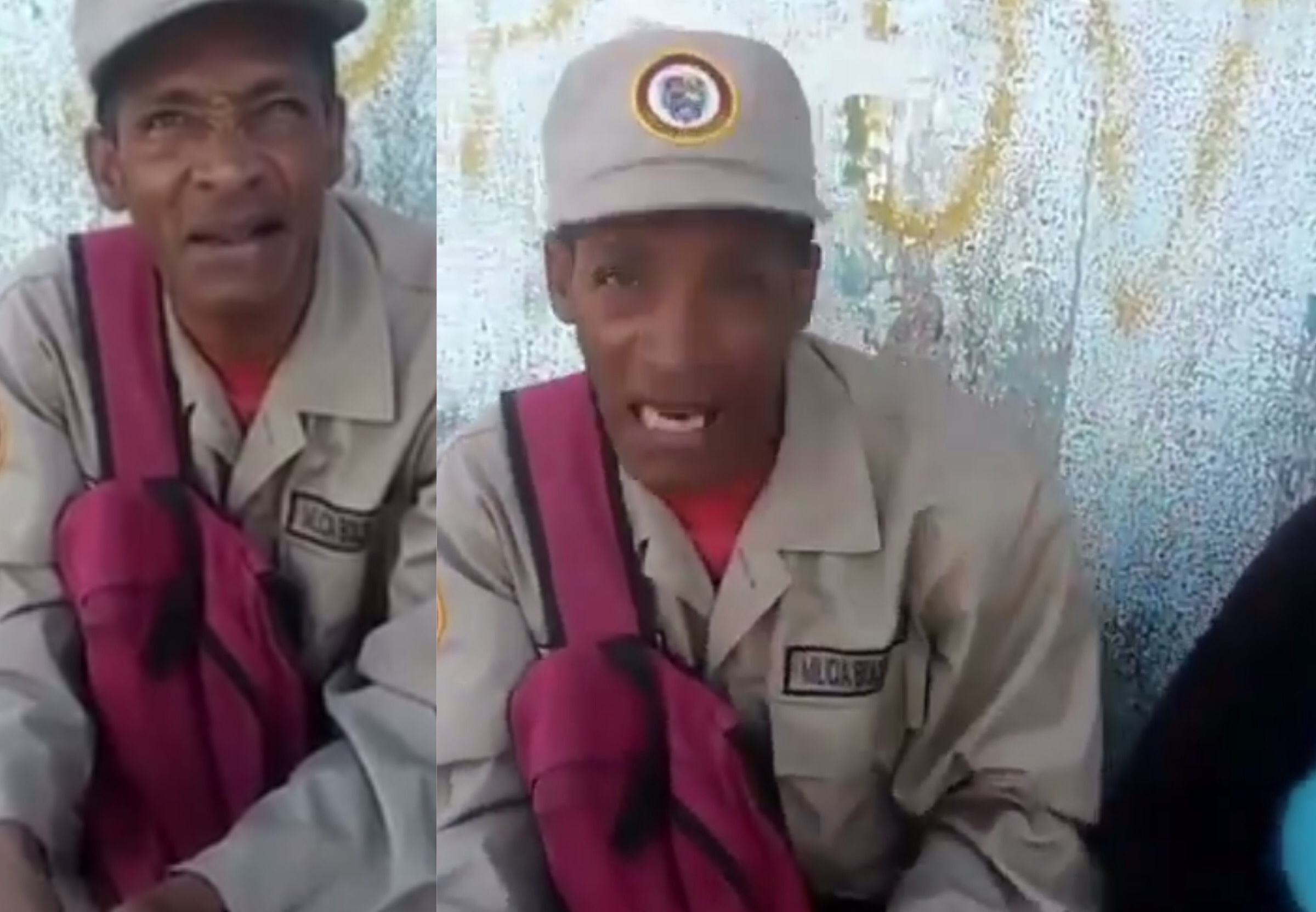 El VIDEO VIRAL de un miliciano que promete defender de la patria de una inusual forma
