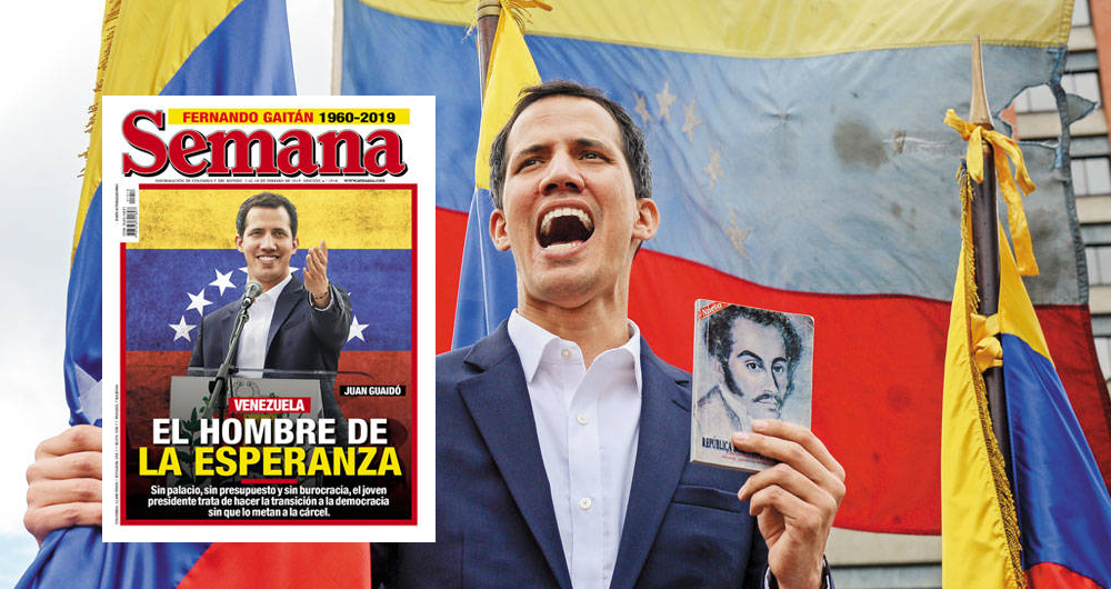La portada de la revista Semana de Colombia: Venezuela, el hombre de la esperanza