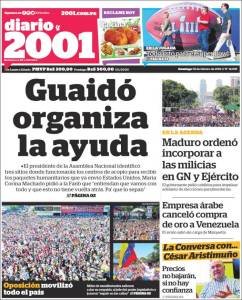 Portadas de este domingo 3 de febrero de 2019