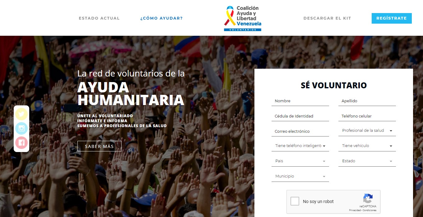 Voluntarios Por Venezuela recomienda no registrarse por conexiones de Cantv y Movilnet