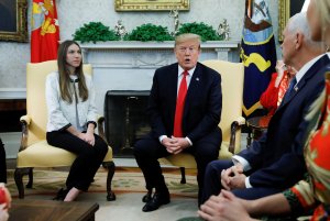 Trump y Pence reciben a la esposa de Guaidó en la Casa Blanca (FOTOS)