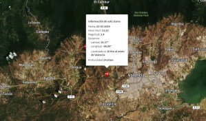 Sismo de magnitud 3,4 se registró en Valencia, estado Carabobo #25Mar