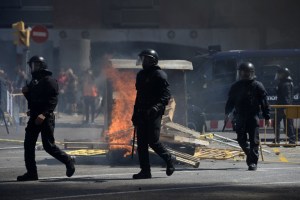Altercados con independentistas en Barcelona durante acto de ultraderecha