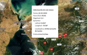 Sismo de magnitud 3.1 se registró en Isnotú #16Mar