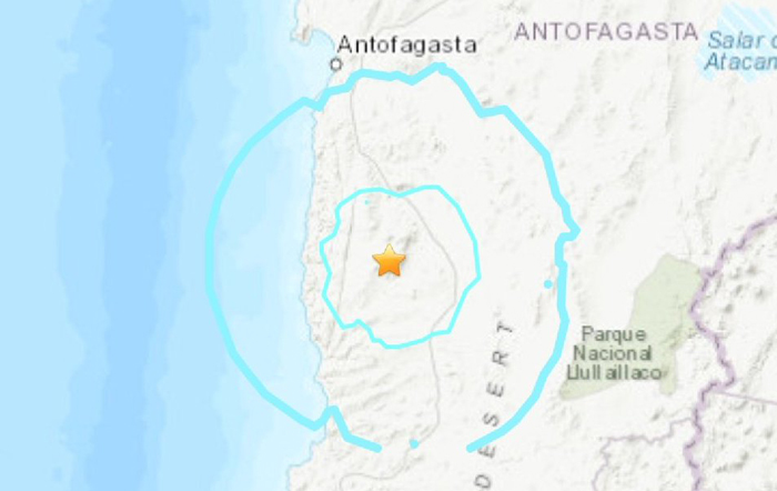 Un sismo de magnitud 5,4 sacude dos regiones del norte de Chile