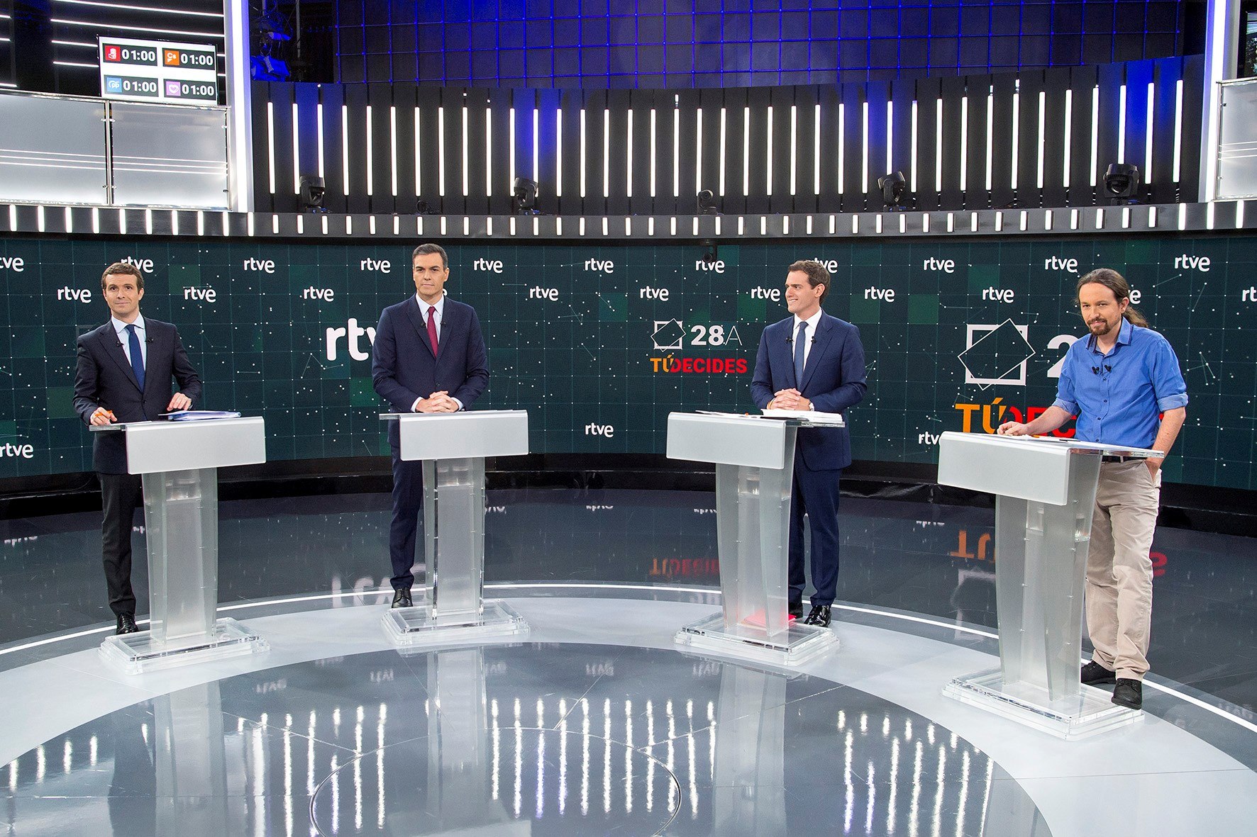 Candidatos españoles debaten sobre un futuro marcado por los nacionalismos