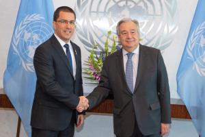 Arreaza antes de su pataleta en la ONU se reunió con Guterres para “tratar” sobre Venezuela