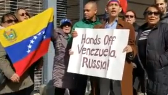 Venezolanos en Nueva York manifiestan su apoyo al presidente (e) Juan Guaidó #30Abr