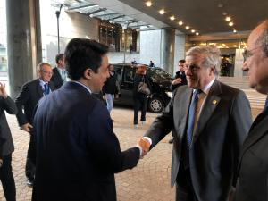 Lorent Saleh es recibido por Antonio Tajani en el Parlamento Europeo (FOTOS)