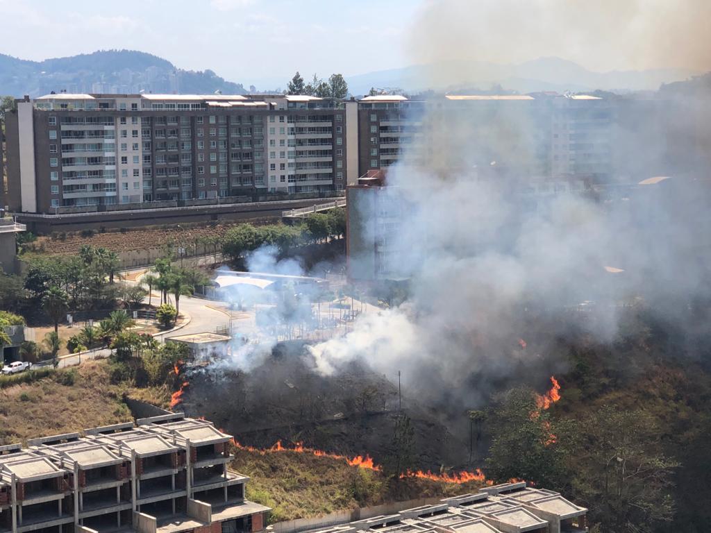 Incendio de vegetación se propaga en el municipio Baruta (Fotos)