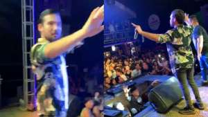 El cantante Ezio Oliva fue sorprendido por el sismo cuando ofrecía un concierto en Rioja (Video)