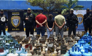 Detienen a tres personas en Maracaibo por robar 200 bombonas de gas