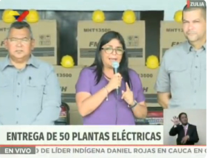 El Chiste del día: Delcy Eloina consiguió 50 plantas eléctricas para “abastecer” el estado Zulia (VIDEO)