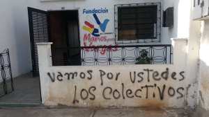 La fundación “Manos para Vargas” amaneció con mensajes amenazantes (foto)