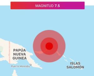 Activan alerta de tsunami luego de sismo de magnitud 7,7 en Papúa Nueva Guinea