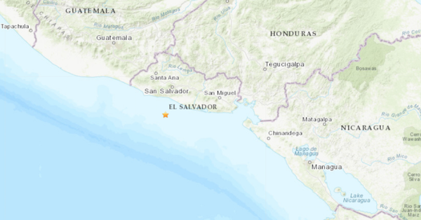 Fuerte sismo de magnitud 6,8 sacude El Salvador