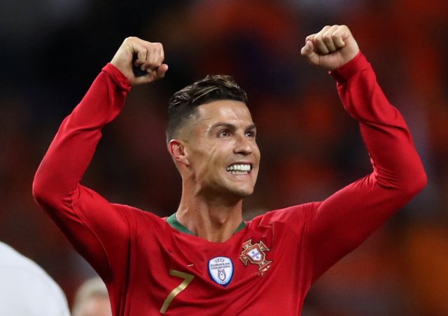 El portugués Portugal Cristiano Ronaldo celebra la final de la UEFA Nations League Action Images a través de Reuters / Carl Recine