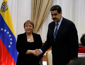 Michelle Bachelet se reunió con Maduro en el Palacio de Miraflores (VIDEOS)