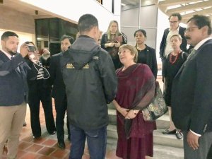 Gilber Caro se reunió con Bachelet: Le hablé sobre los más de 700 presos políticos (Fotos)