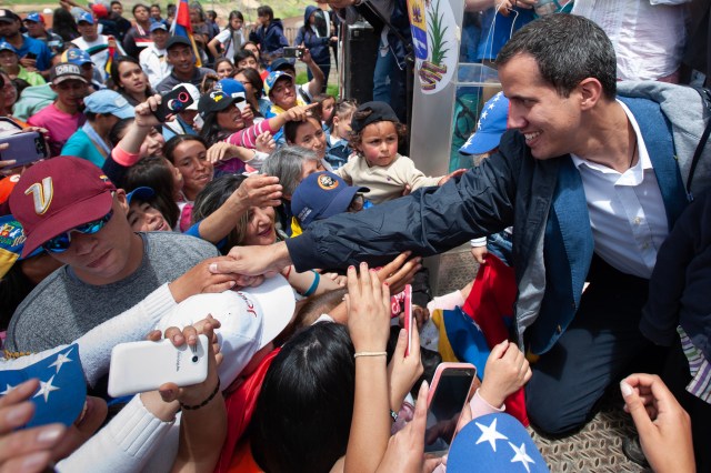 Juan Guaidó en su visita a Mérida. Cortesía Prensa Presidencial.