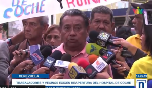 Vecinos protestan por falta de medicinas y muertes en el Hospital de Coche #13Jun (VIDEO)