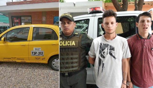 En Colombia detienen a dos venezolanos por robarse un taxi y estrellarlo tras persecución policial