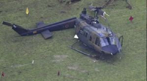 Helicóptero UH-1J colisionó en aterrizaje forzoso en base militar japonesa