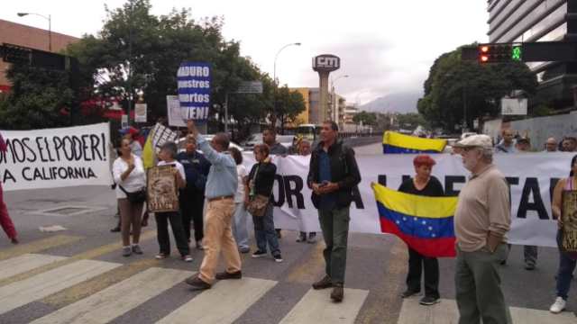 Protesta en la Avenida Francisco de Miranda. Imagen cortesía.