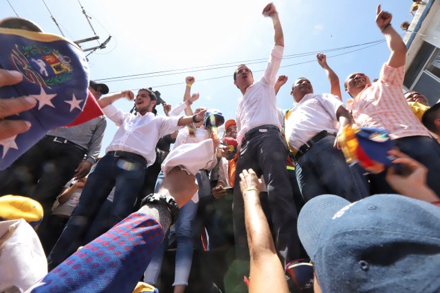 El presidente encargado de Venezuela, Juan Guaidó desde Margarita. Imagen cortesía. 
