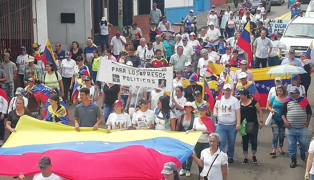 En Táchira entonaron el Himno Nacional durante la marcha “por la libertad y la vida” #5Jul (video)
