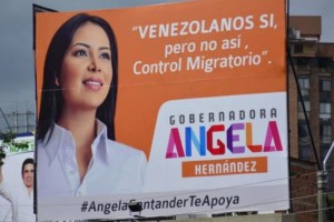LA FOTO: La polémica valla de una candidata a gobernadora en Colombia hacia los venezolanos