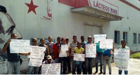 Trabajadores Lácteos Yare, imagen cortesía. 