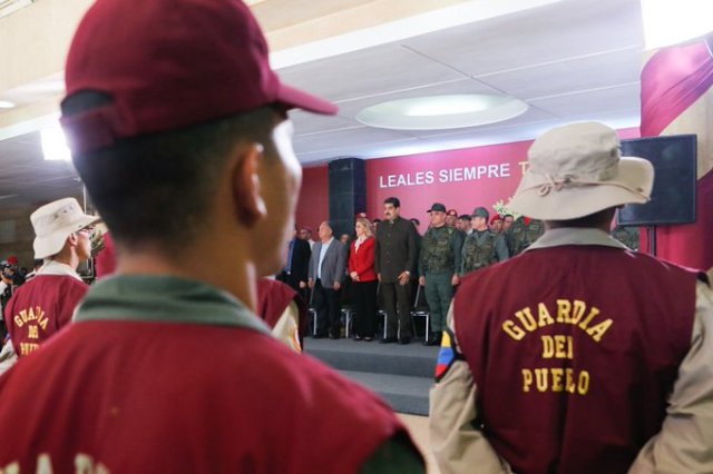 Nicolás Maduro asiste a los 82 aniversario de la GNB. Imagen cortesía. 