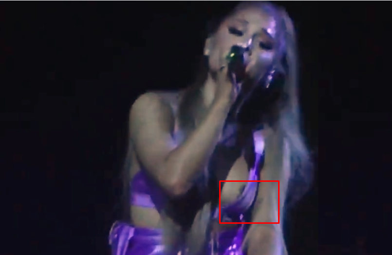 Captan pequeño detalle de Ariana Grande en pleno concierto (VIDEO). 