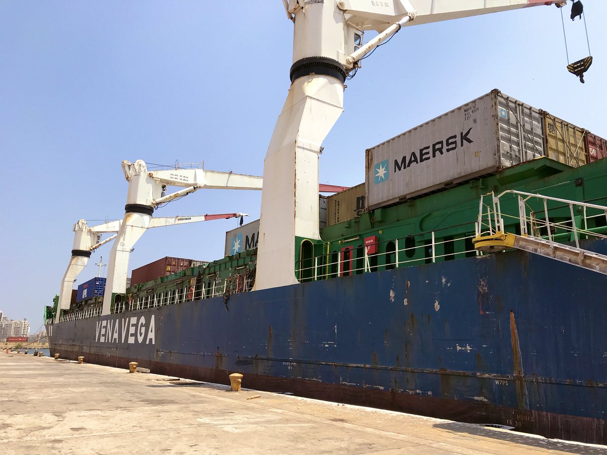 Arriba a Maracaibo un buque con más de 2.600 toneladas de alimentos