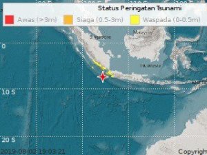 Alerta de tsunami por fuerte sismo en el sudoeste de Indonesia