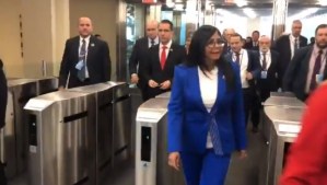 Delcy Eloína llega a la ONU (Video)