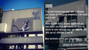Roban una obra de Banksy en el centro de París