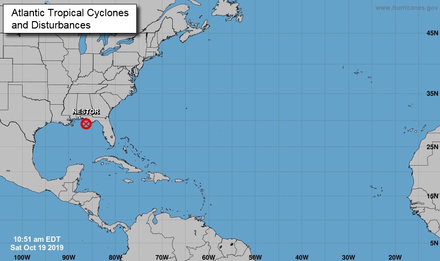 Néstor se convierte en un ciclón postropical frente al noroeste de Florida