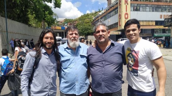 Los ciudadanos Elias Rodríguez y Carlos Pérez fueron excarcelados  luego de ser privados de libertad por el régimen de Maduro. Imagen cortesía. 