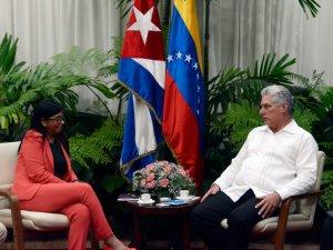 Delcy Eloína viaja a Cuba para rendir cuentas a Díaz-Canel ante resultado negativo en la ONU