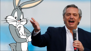 Según Alberto Fernández, Bugs Bunny es un gran estafador y los dibujos animados son control social
