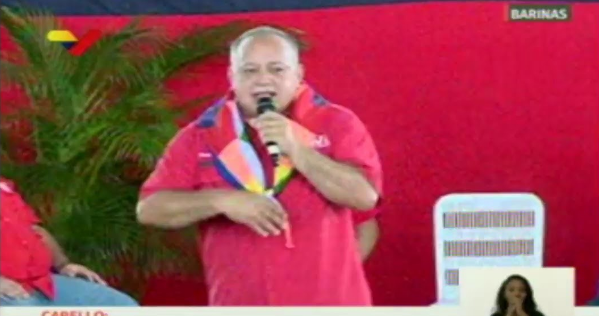 Diosdado Cabello desde Barinas, imagen captura. 