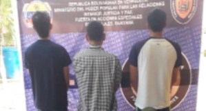 Capturan en Bolívar a tres sujetos que se hacían pasar por guardias nacionales
