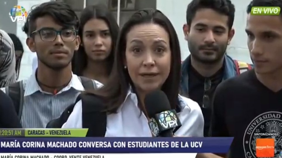 María Corina: Si hay una generación que se ha formado para esta lucha son los estudiantes