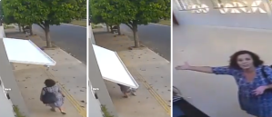 VIRAL: Mujer quedó atrapada de forma inusual en el garaje de un extraño (VIDEOS)