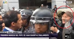 El “tú a tú” entre Guaidó y Carvajalino en la entrada de la AN #5Ene (VIDEO)