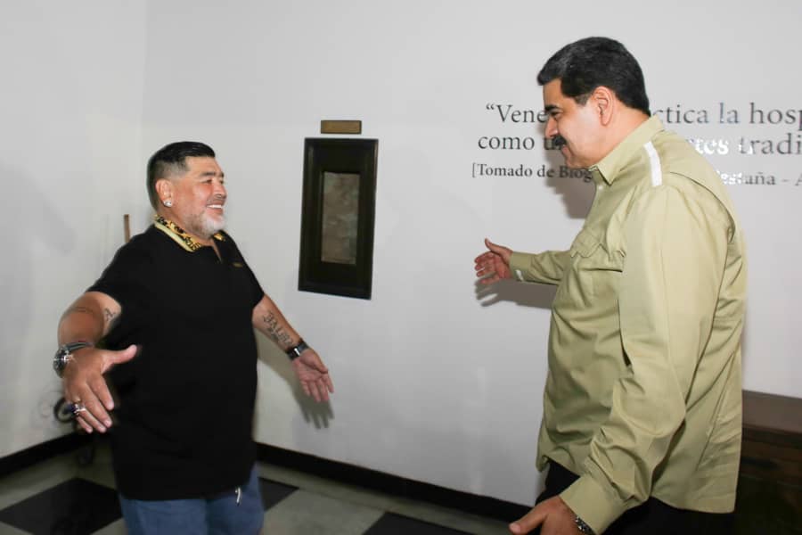 EN VIDEO: La llegada de Maradona a Venezuela para respaldar a la dictadura Maduro