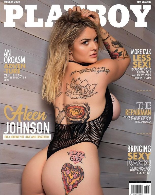 Aleen está encantada de ser portada en las revistas Playboy y FHM. 