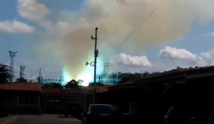 EN VIDEO: Así fue el incendio tras la explosión en la subestación eléctrica de Barquisimeto